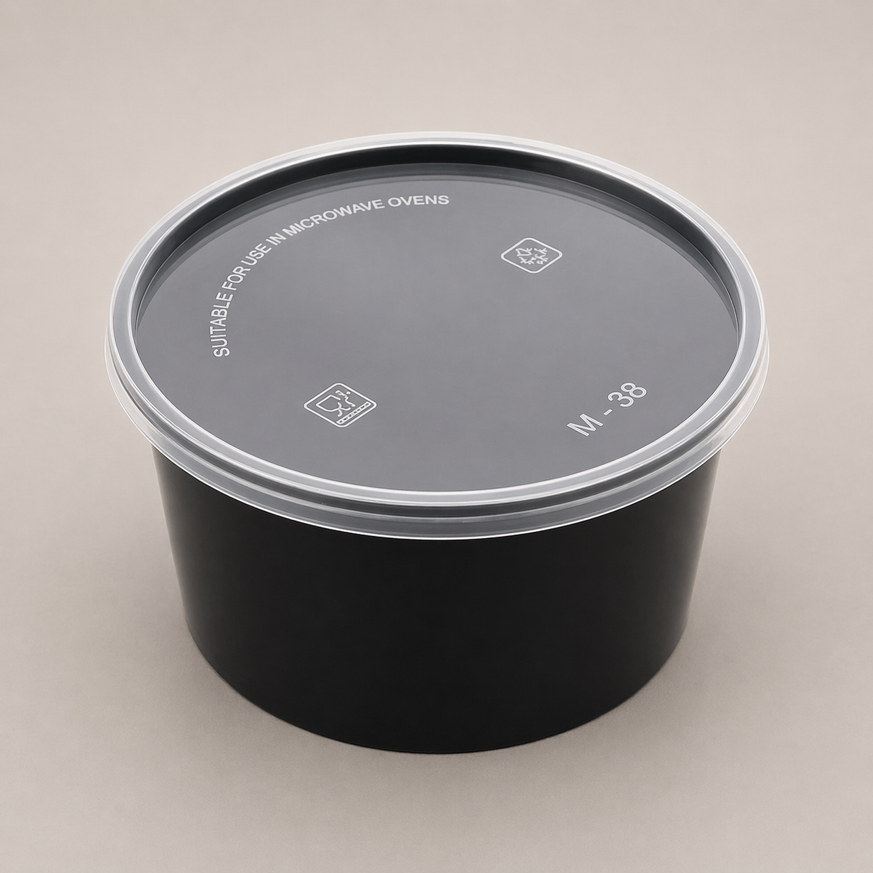 Round Container 1000 ml Flat - Image 2