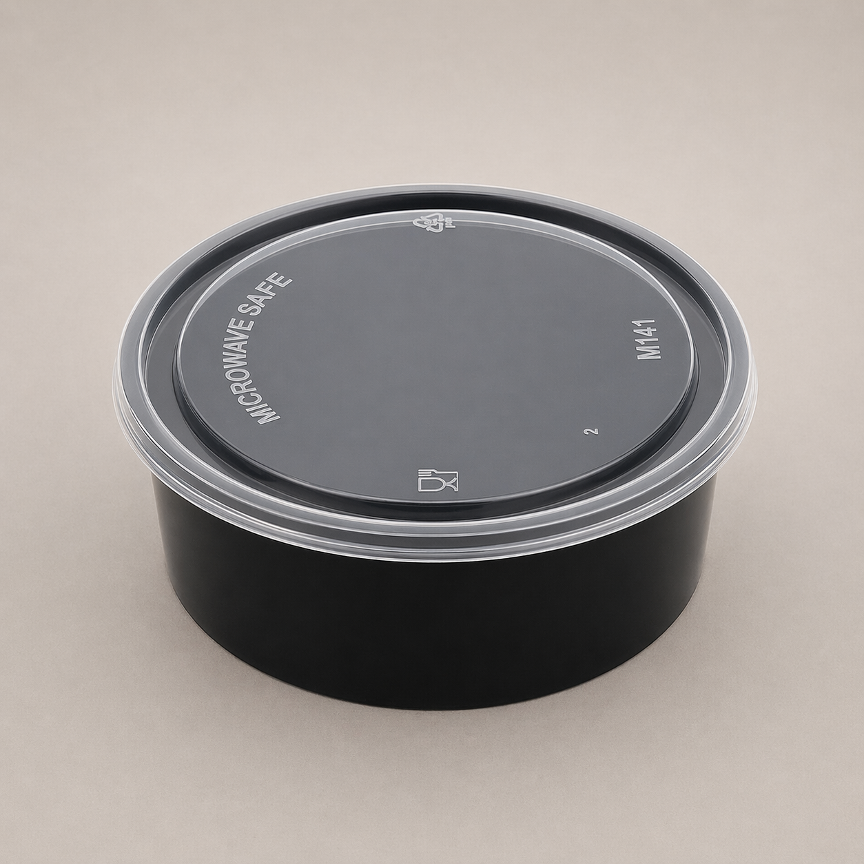 Round Container 750 ml Flat - Image 2
