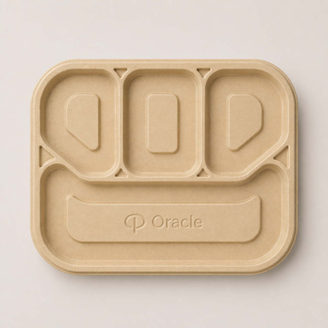 Cornstarch 4 Compartment Meal Tray With Lid - Image 2