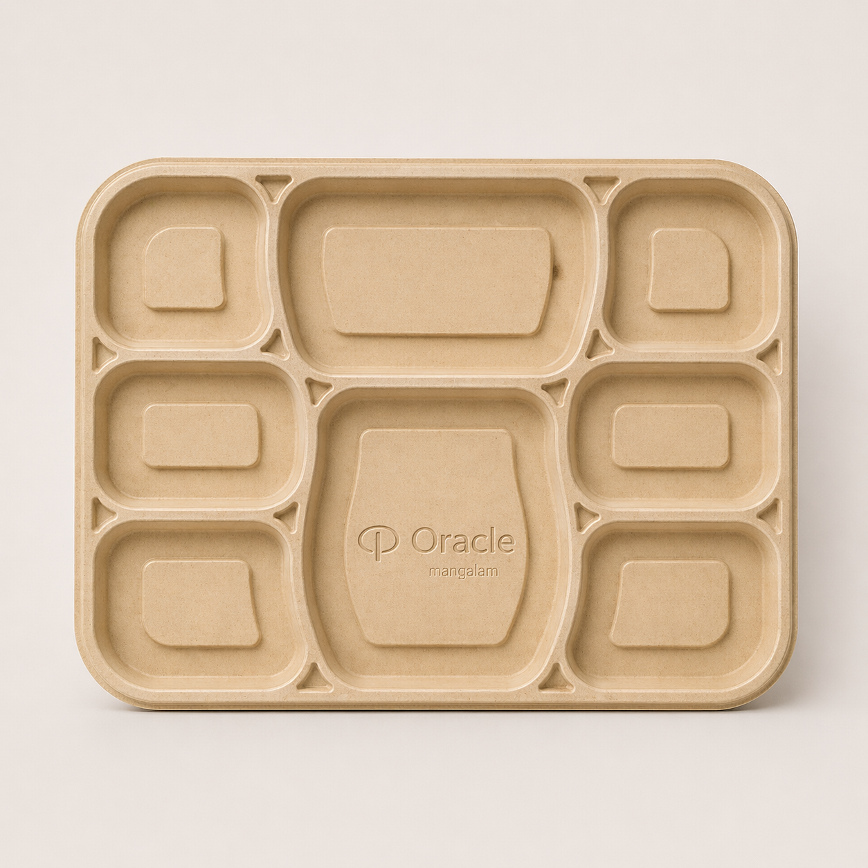 Cornstarch 8 Compartment Meal Tray With Lid