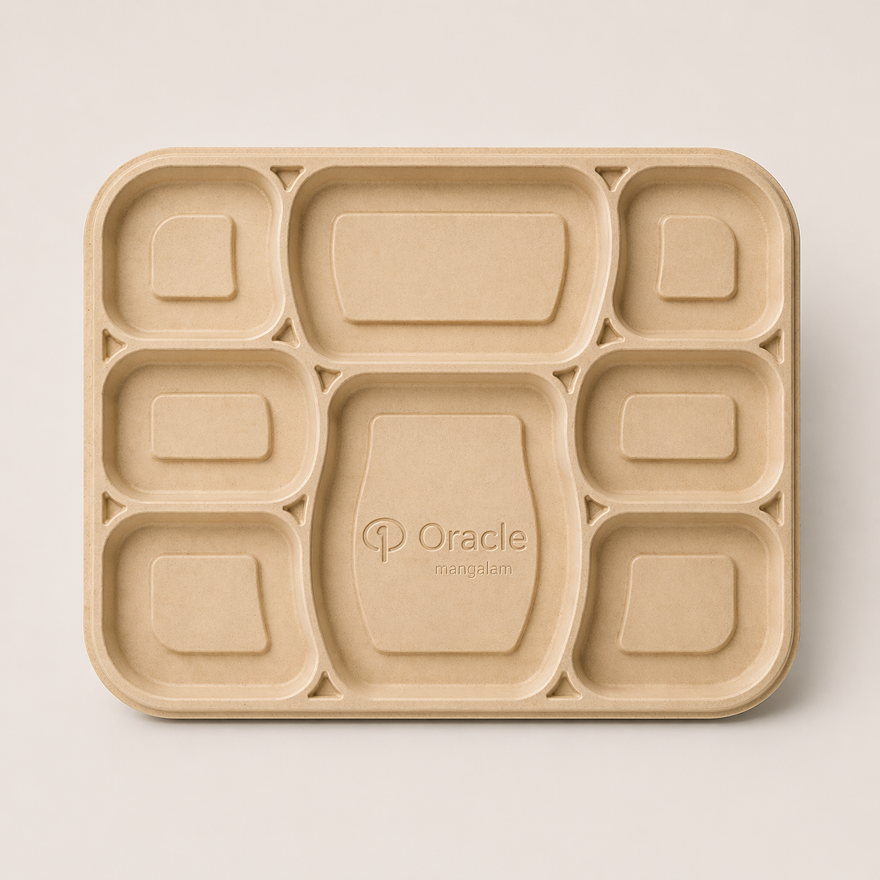 Cornstarch 8 Compartment Meal Tray With Lid - Image 2