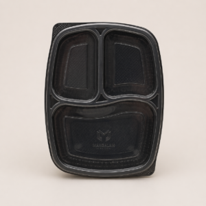 3 Portion Meal Tray With Lid