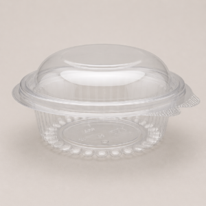 PET Hinged Round Container 8 oz