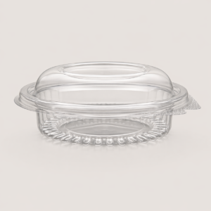 PET Hinged Round Container 24 oz
