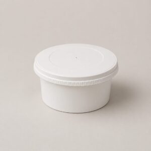 White Round Paper Container 350 ml