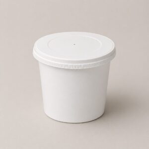 White Round Paper Container 500 ml