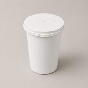 White Round Paper Container 1000 ml