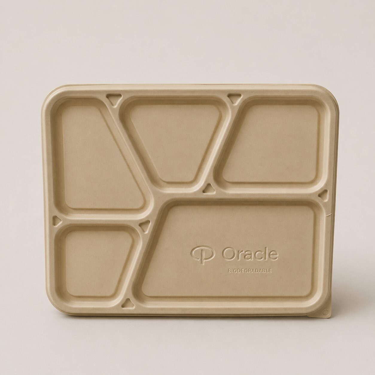 Cornstarch 5 Compartment Meal Tray With Lid