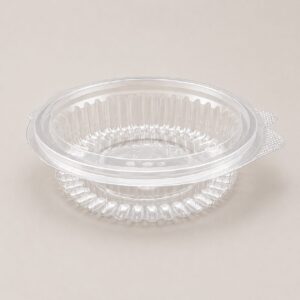 PET Hinge Round Container 24 Oz Flat Lid