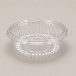 PET Hinge Round Container 32 Oz Flat Lid