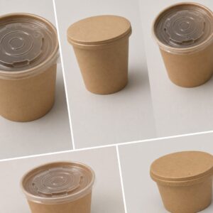 Kraft Round Paper Containers
